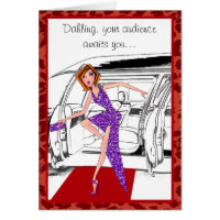 Superstar "Mama Cards" mit rotem Teppich