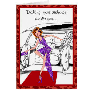 Superstar "Mama Cards" mit rotem Teppich