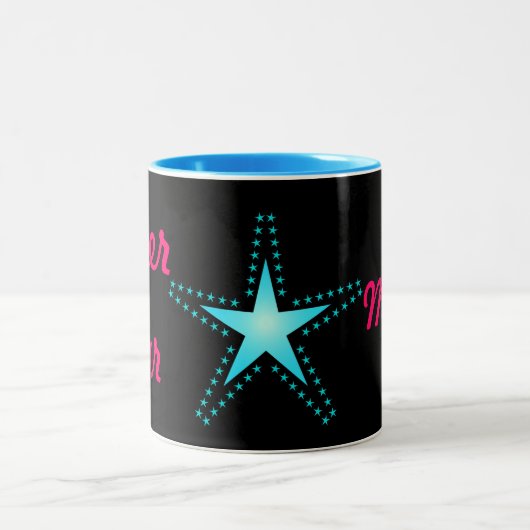 Superstar-Mama Zweifarbige Tasse (Mittel)