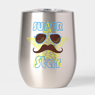 Superstar mit Sonnenbrille und Schnurrbart