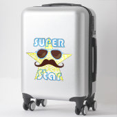 Superstar mit Sonnenbrille und Schnurrbart Aufkleber (Koffer)