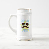 Superstar mit Sonnenbrille und Schnurrbart Bierglas (Links)