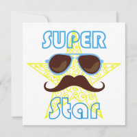 Superstar mit Sonnenbrille und Schnurrbart