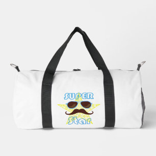 Superstar mit Sonnenbrille und Schnurrbart Duffle Bag