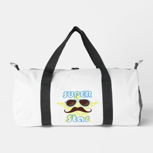 Superstar mit Sonnenbrille und Schnurrbart Duffle Bag (Vorderseite)