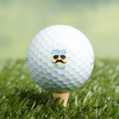 Superstar mit Sonnenbrille und Schnurrbart Golfball (Insitu T-Shirt)