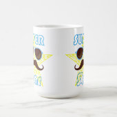 Superstar mit Sonnenbrille und Schnurrbart Kaffeetasse (Mittel)