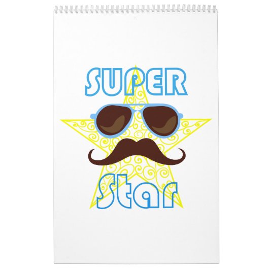Superstar mit Sonnenbrille und Schnurrbart Kalender (Titelbild)