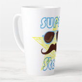 Superstar mit Sonnenbrille und Schnurrbart Milchtasse (Linke Ecke)