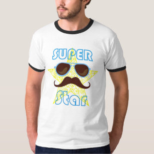 Superstar mit Sonnenbrille und Schnurrbart T-Shirt