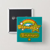 Superstar-Mitarbeiter Button (Vorne & Hinten)