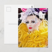 Superstar-Modell in Gelbbraun Postkarte (Vorne/Hinten)