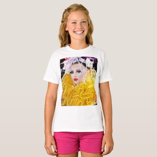 Superstar-Modell in Gelbbraun T-Shirt (Vorne ganz)