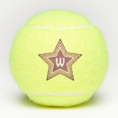 Superstar-Monogramm-Initiale Tennisbälle (Vorderseite)