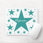 Superstar Mousepad, Aquamarin Mousepad (Mit Mouse)