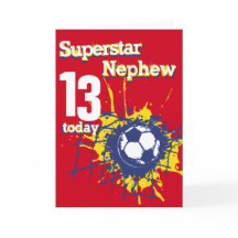 Superstar Nephew 13. Geburtstag Fußball Sport rot