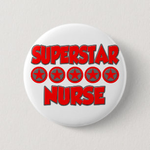 Superstar Nurse Button
