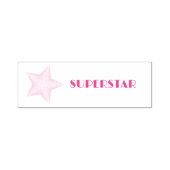 SUPERSTAR Pink Polka Dot Star Permastempel (Design)