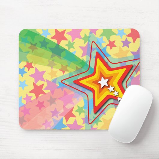 Superstar Rainbow Colorful Custom Gift Mousepad (Mit Mouse)