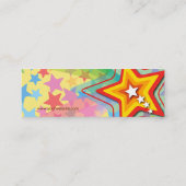 Superstar-Regenbogen-bunte kundenspezifische Mini Visitenkarte (Rückseite)
