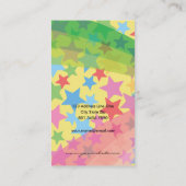Superstar-Regenbogen-bunte kundenspezifische Visitenkarte (Rückseite)