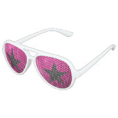 Superstar Rockstar Cool Black Star Pink Party Partybrille (Schrägansicht)