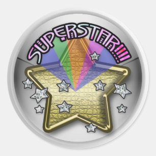 Superstar Runder Aufkleber