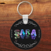 Superstar Sara - Name in Lights (Foto) Schlüsselanhänger (Vorderseite)