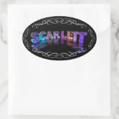 Superstar Scarlett - Name in Lights (Foto) Ovaler Aufkleber (Tasche)