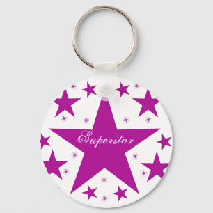 Superstar-Schlüsselanhänger, lila Schlüsselanhänger