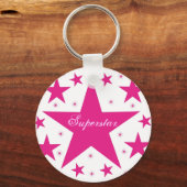 Superstar-Schlüsselanhänger, rosa Schlüsselanhänger (Vorderseite)