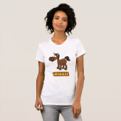 Superstar-schwarzes Einhorn T-Shirt (Vorne ganz)