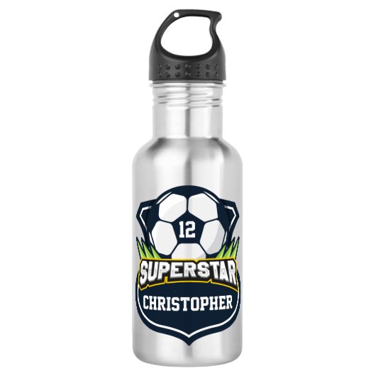 Superstar Soccer Kids Edelstahlflasche (Vorderseite)