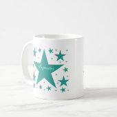 Superstar-Tasse, Aquamarin Kaffeetasse (Vorderseite Links)