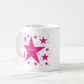Superstar-Tasse, rosa Kaffeetasse (Vorderseite Links)