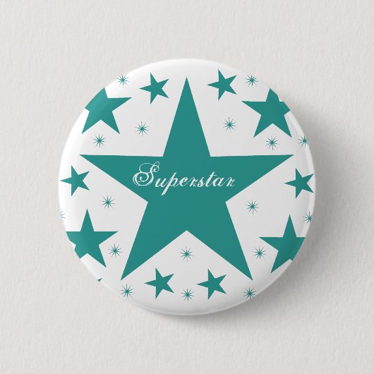 Superstar-Taste, Aquamarin Button (Vorderseite)
