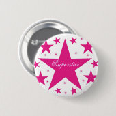 Superstar-Taste, rosa Button (Vorne & Hinten)