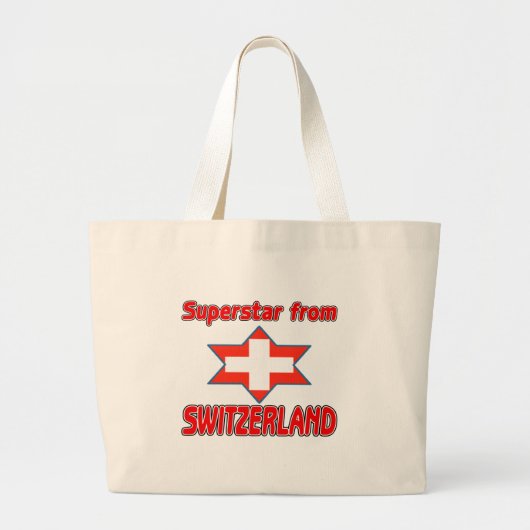 Superstar von der Schweiz Jumbo Stoffbeutel (Vorne)
