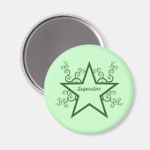 Superstar Wirbel Magnet, Forest Green Magnet (Vorderseite/Rückseite)