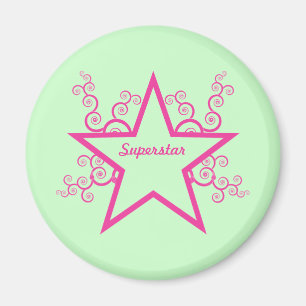 Superstar Wirbel Magnet, hellrosa Magnet