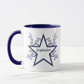 Superstar Wirbel Tasse, Dunkelblau Tasse (Links)