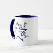 Superstar Wirbel Tasse, Dunkelblau Tasse (Vorderseite Links)