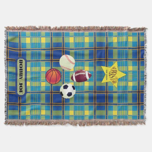 Superstar Yellow Kariert Decke (Vorderseite)