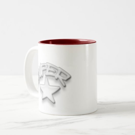 SuperStarMUG Zweifarbige Tasse (Vorderseite Links)