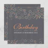 Superstars (Grau) Einladung (Vorne/Hinten)