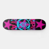 Superstern-heißes Rosa-aquamarine Skateboard (Horizontal)