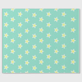 Superstern-Seeschaum-Grün Geschenkpapier (Flach)