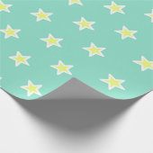 Superstern-Seeschaum-Grün Geschenkpapier (Ecke)