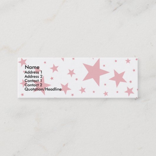 Superstern-Visitenkarten Mini Visitenkarte (Vorderseite)