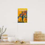 Superstiative Berge Arizona Vintag Poster (Küche)